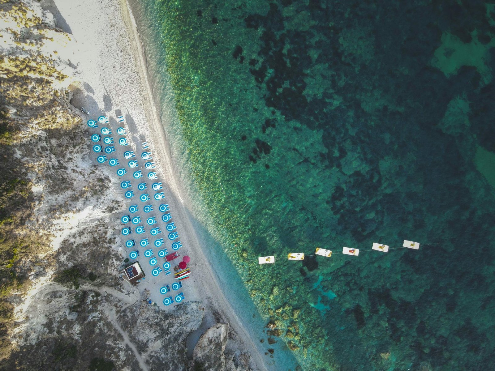 Aerial Photo of Beach and Sea